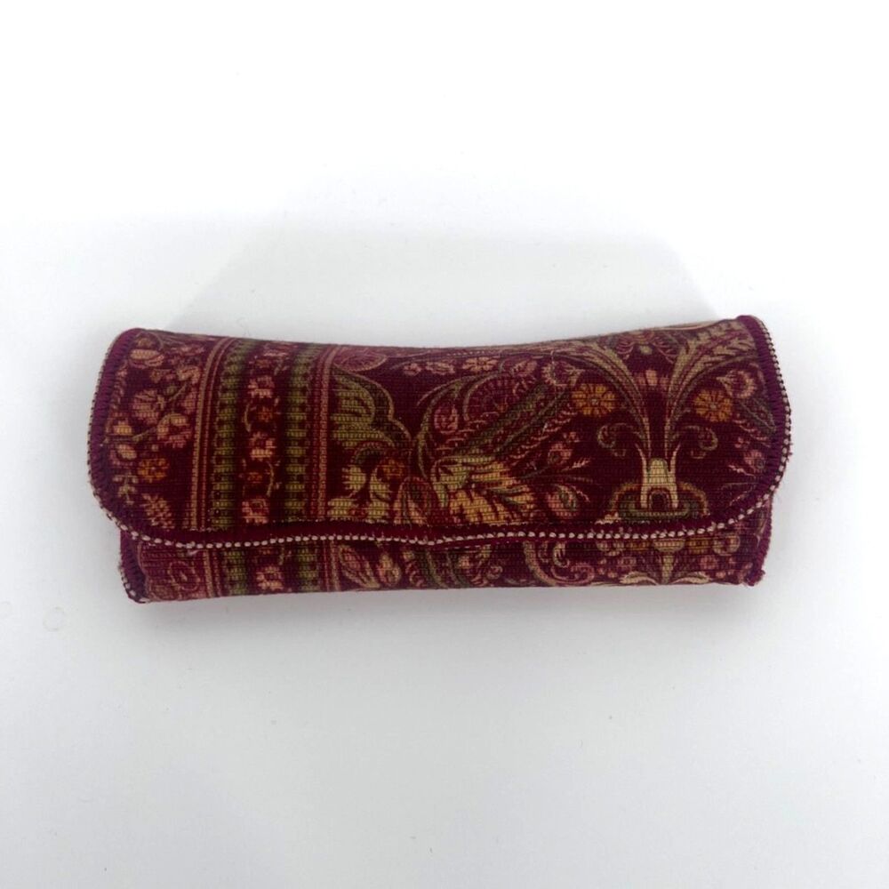 VTG Floral Tapestry Eyeglass Case Boho Fabric Cottage Core Retro Granny Core